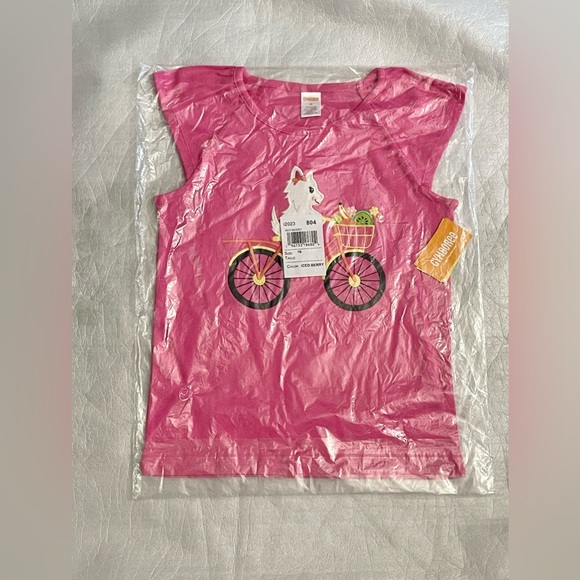Gymboree Girls Embroidered Bike Flutter Top - Festive Fruit - Iced Berry 10 - Picture 2 of 4